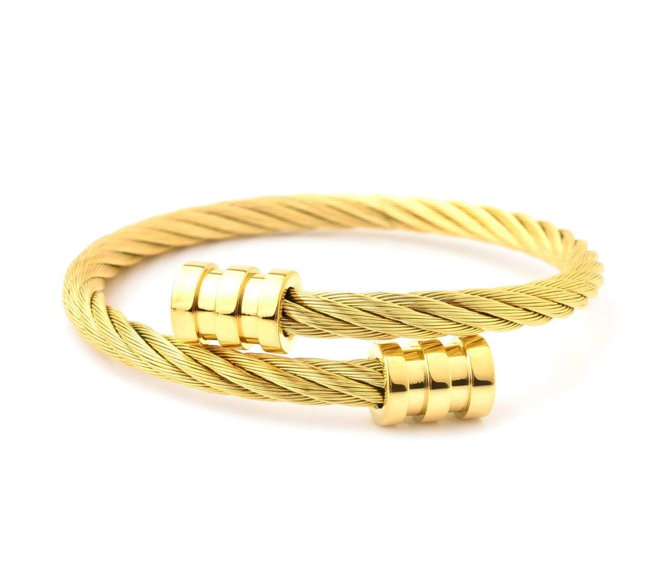 Bracelet 18k gold plated steel