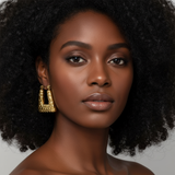 Earrings 18k gold plated steel