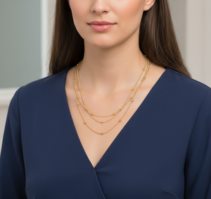 Necklaces , 18k Gold plated steel