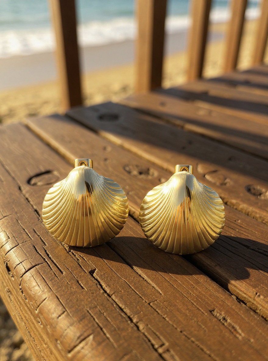 EARRING 18K GOLD PLATED STEEL