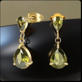 Earrings, 18k  gold plated steel
