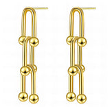 Earrings 18k gold plated steel