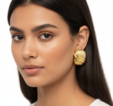 EARRINGS 18K GOLD PLATED STEEL
