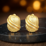 EARRINGS 18K GOLD PLATED STEEL