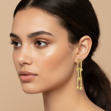 Earrings 18k gold plated steel
