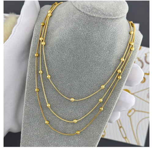Necklaces , 18k Gold plated steel