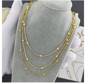 Necklaces , 18k Gold plated steel