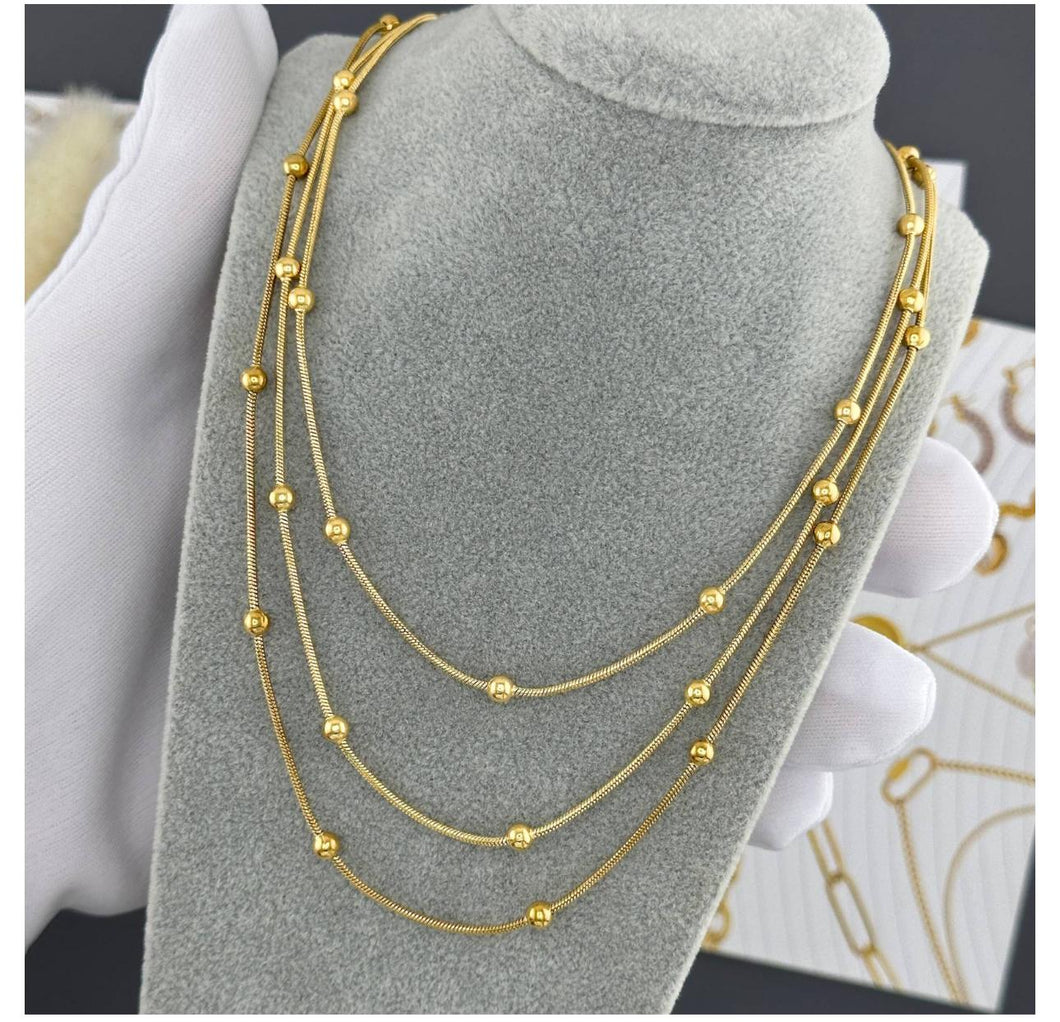 Necklaces , 18k Gold plated steel