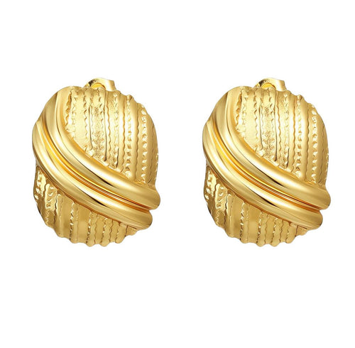 Earrings, 18Gold plated steel